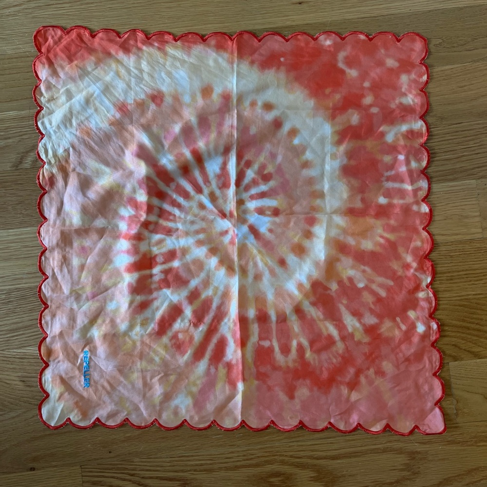 Tie dye satin bandana